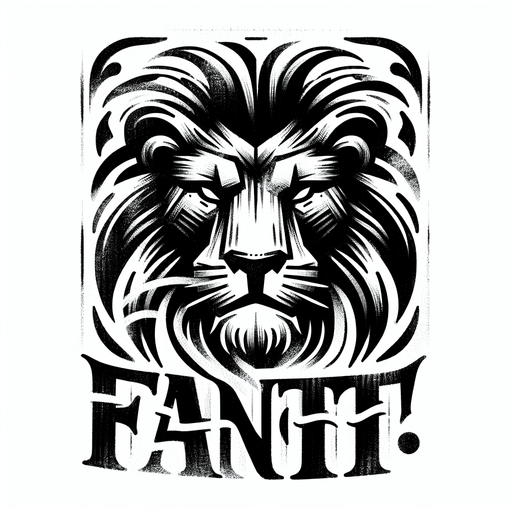 Lion Face With The Name Fanti