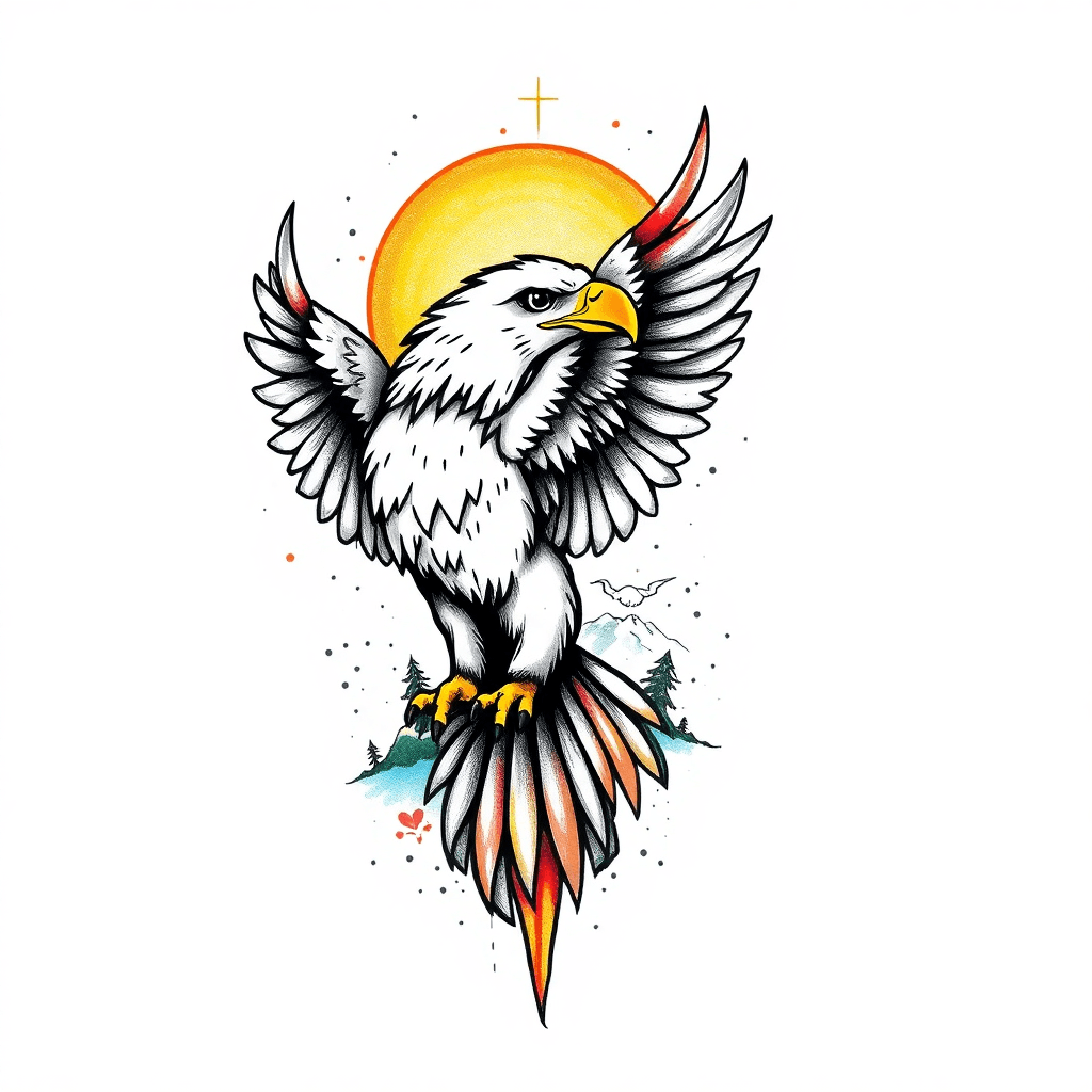 A Sleeve Chest With Eagle, Bibleverse, Landscape