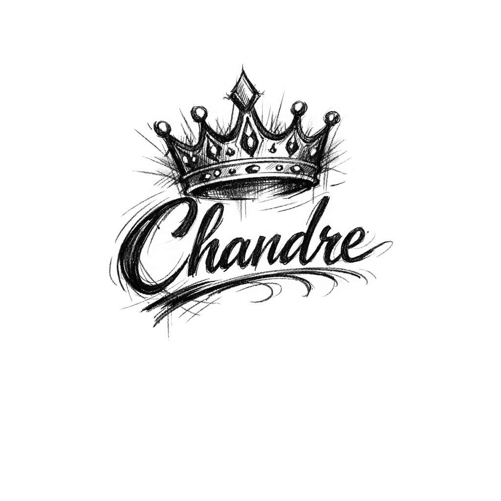 The Name Chandre With A Queen's Crown On