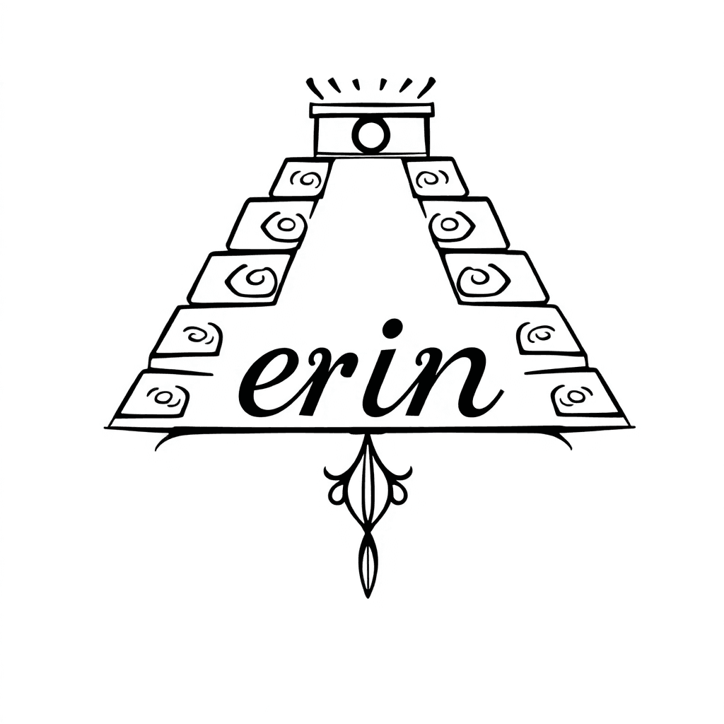 Name "erin" In A Aztec Piramide Shape