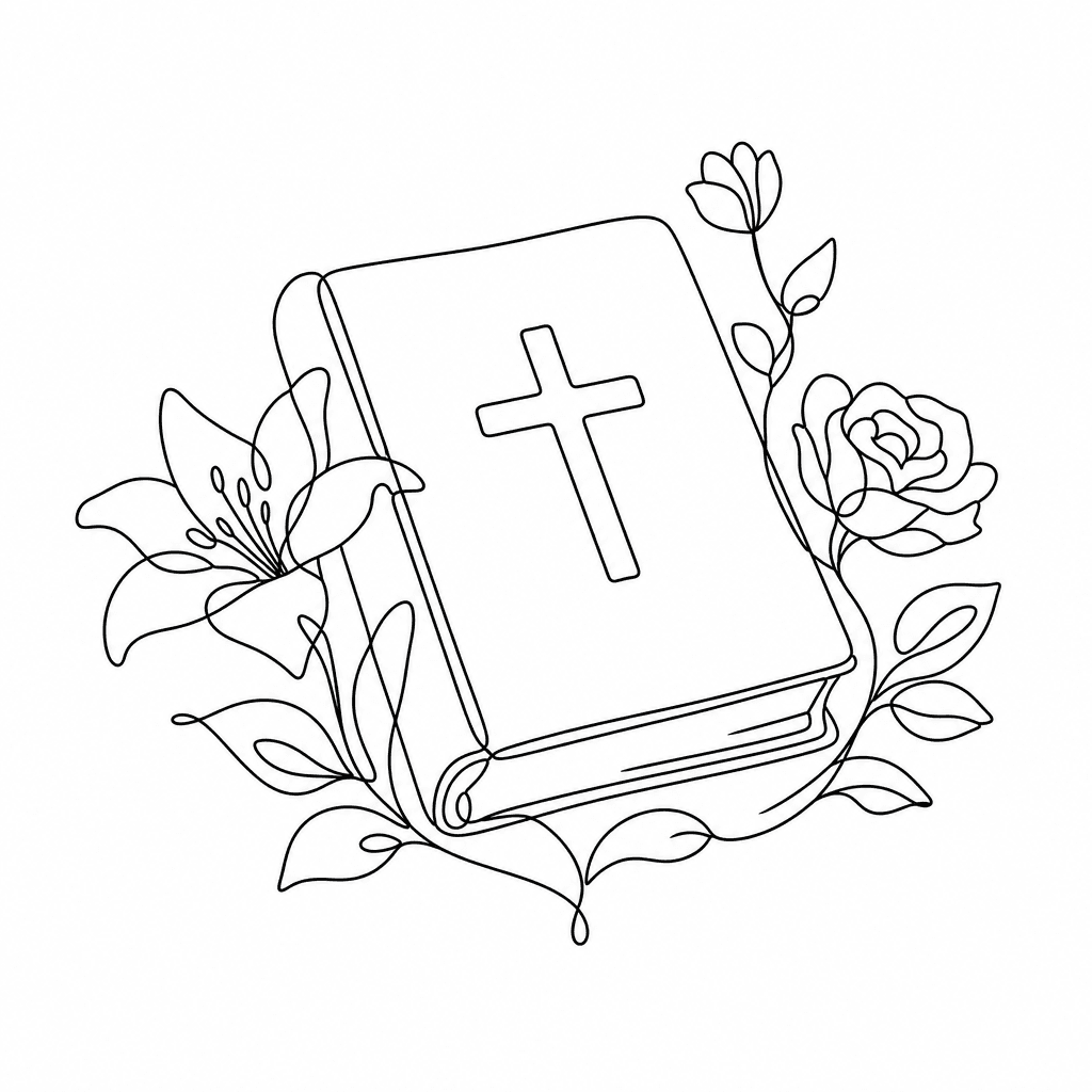 Bible And Flowers