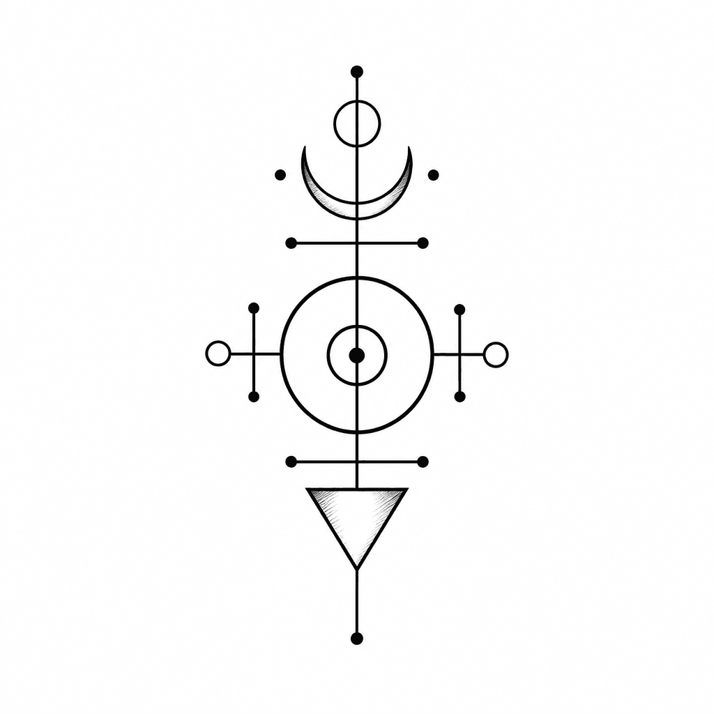 Minimal Black Cybersigil Finger Mark