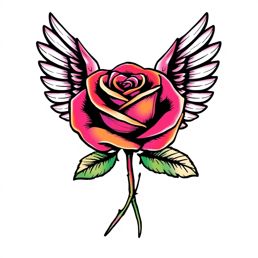 Make A Rose With Angel Wings