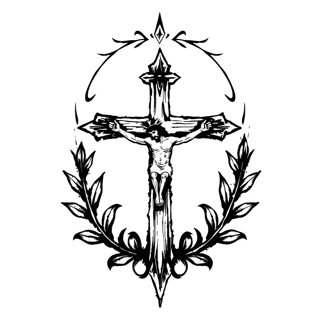 Cross Jezus Tattoo
