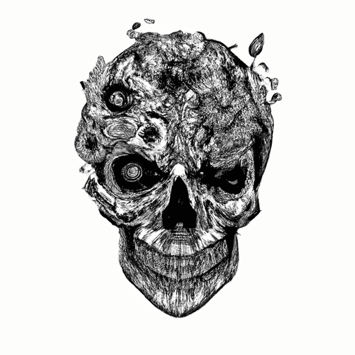 A Skull With Flowers