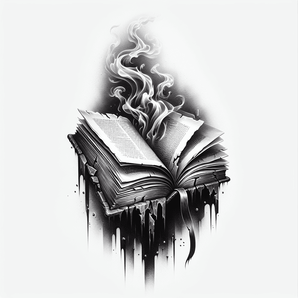 A Tattered Old Book Opened With Steam Rising From Its Pages