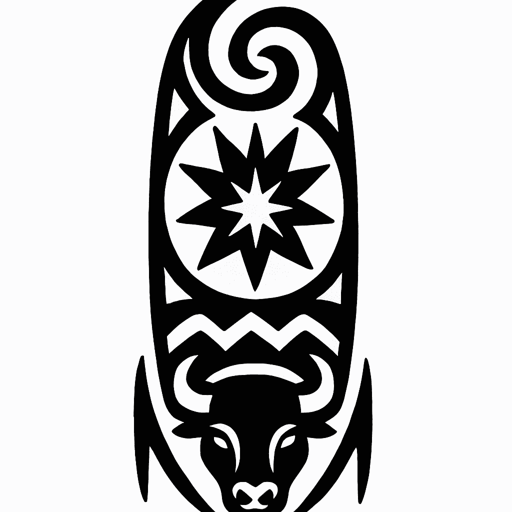 A Lokota Band In Vertical White Some Angle For Add It To A A Tattoo In A Leg