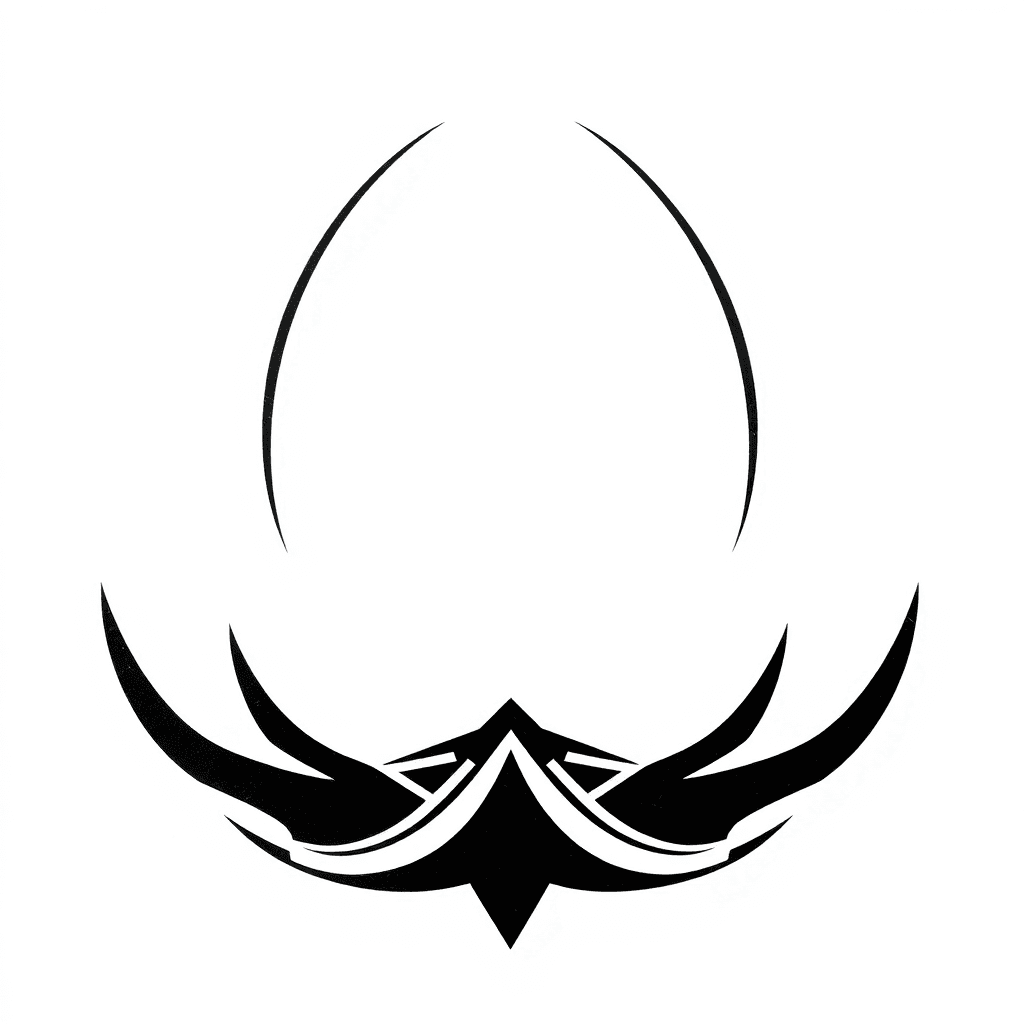 Make A Tridend Used By Esú In A Minimalist Stile, Mostly Using Straigh Lines.