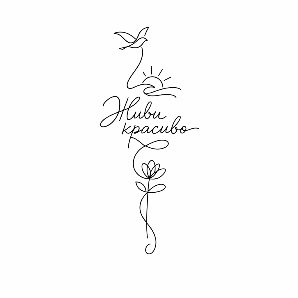 Живи Красиво The Abstract Line Tattoo Idea Is A Stunning Visual Representation That Embraces Simplicity And Fluidity Through Minimalistic Yet Striking Linework