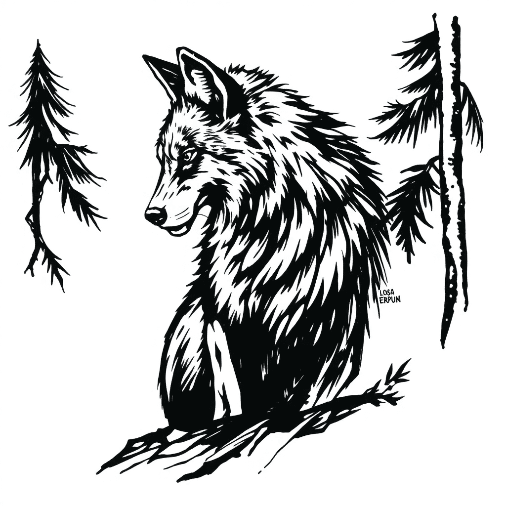 Lobo En Bosque