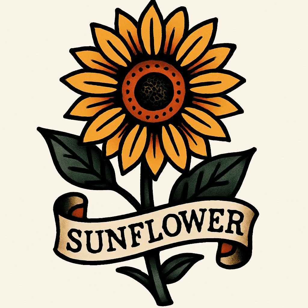 Sunflower With A Banner