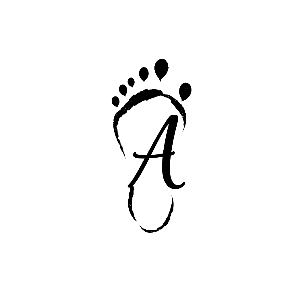 My Daughter's Footprint With The Initial Letter Of Her Name A